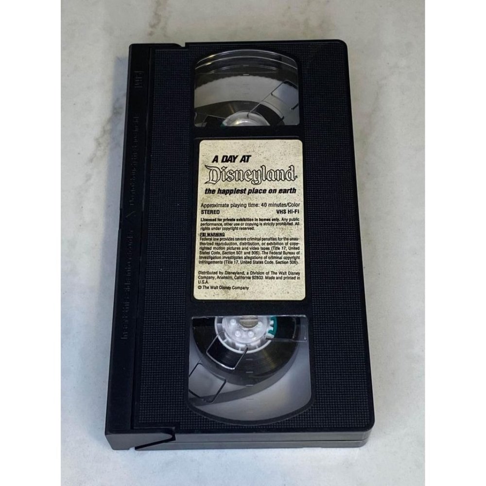A Day At Disney Land The Happiest Place On Earth just The VHS Tape